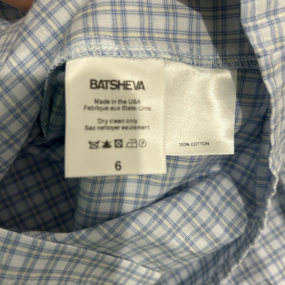 ⬇️PRICE⬇️ 
BATSHEVA • Women’s Long Sleeve Plaid Shirt • size 6 • - Picture 4 of 11